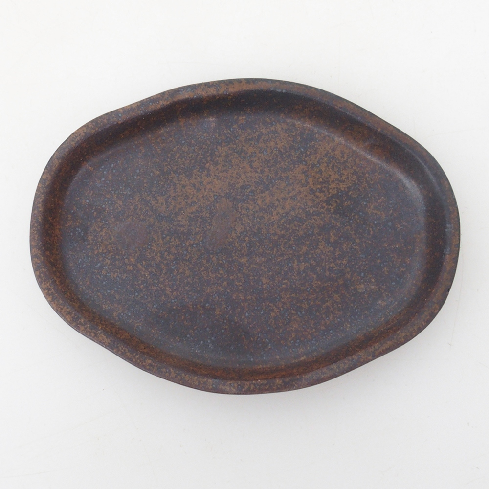 Bonsaischale + Untertasse H05 - 11 x 8 x 4 cm - braun