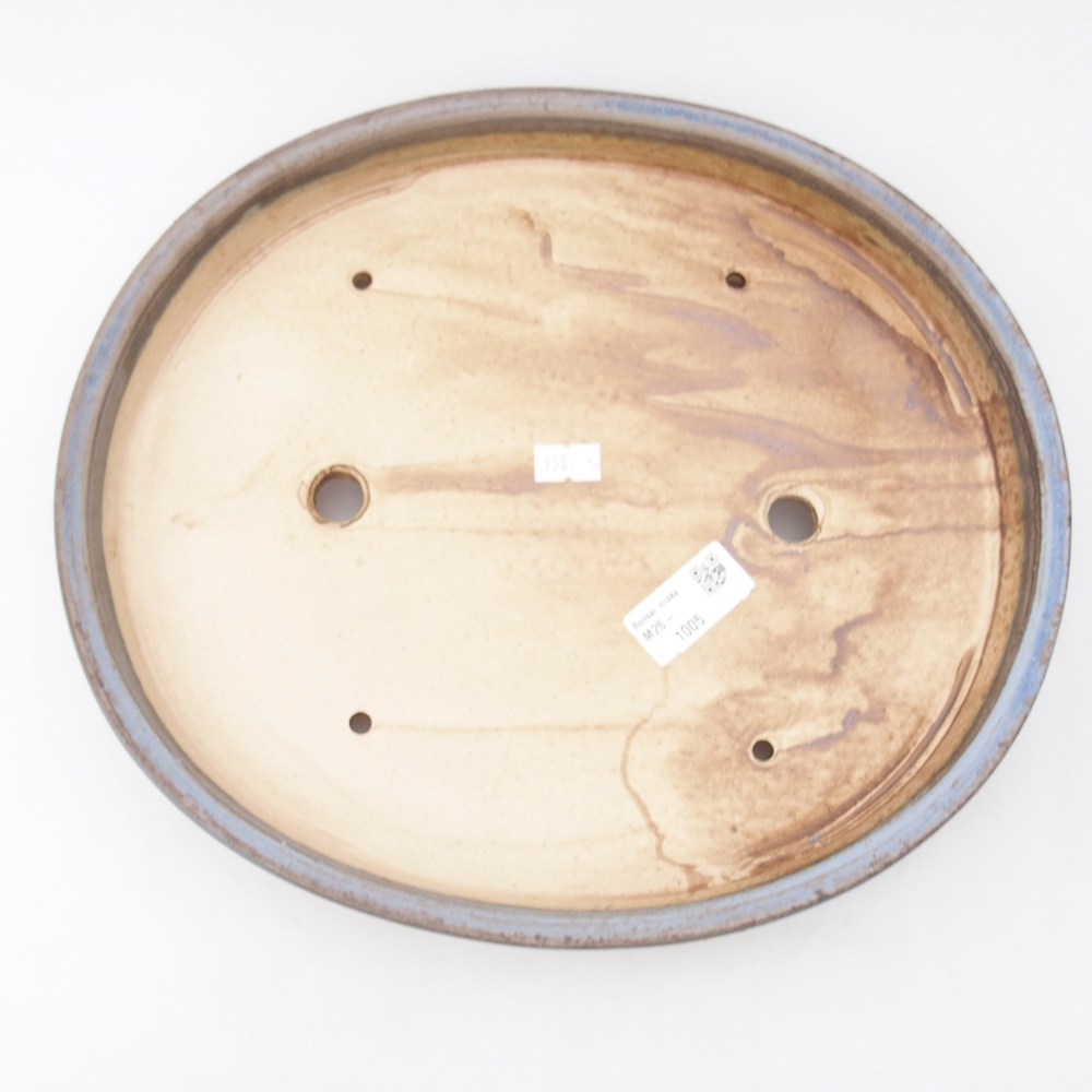 Bonsaischale aus Keramik 30,5 x 27 x 4 cm, Farbe blau