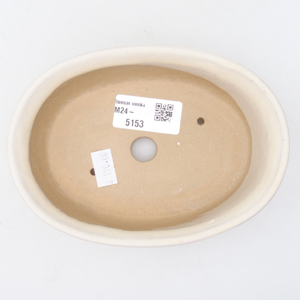 Bonsaischale aus Keramik 11,5 x 11,5 x 5 cm, beige