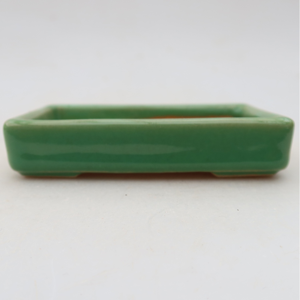 Keramik-Bonsai-Schale 10 x 7 x 2 cm, Farbe: grün
