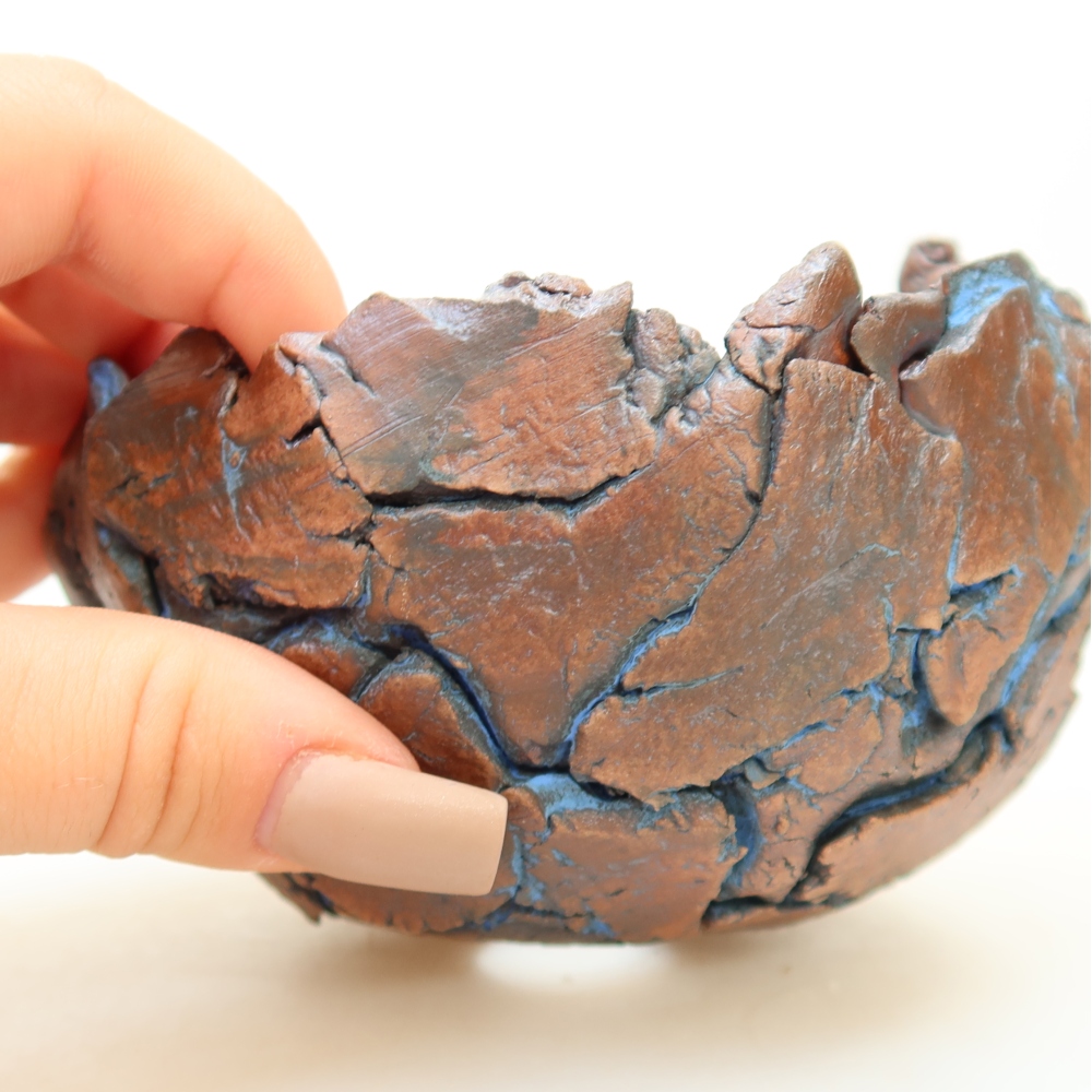 Keramikschale 10,5 × 10 × 7,5 cm, Farbe: Blau