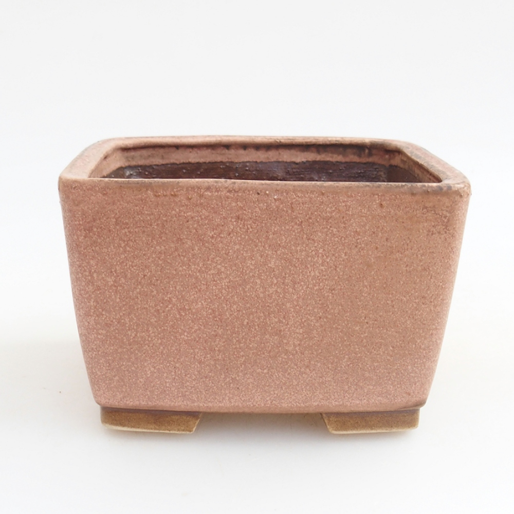 Bonsaischale aus Keramik 10,5 x 10,5 x 7 cm, rosa