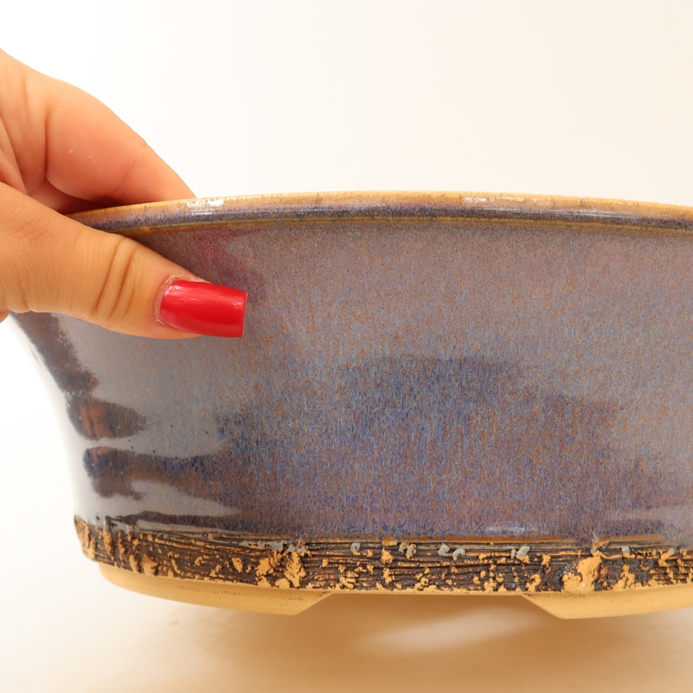 Keramik-Bonsai-Schale 29,5 x 29,5 x 9,5 cm, Farbe: Blau