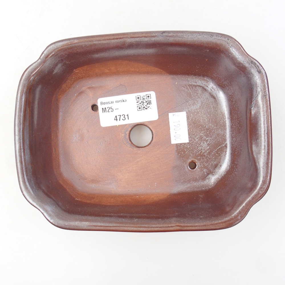 Bonsaischale aus Keramik 16 x 12 x 5 cm, braun