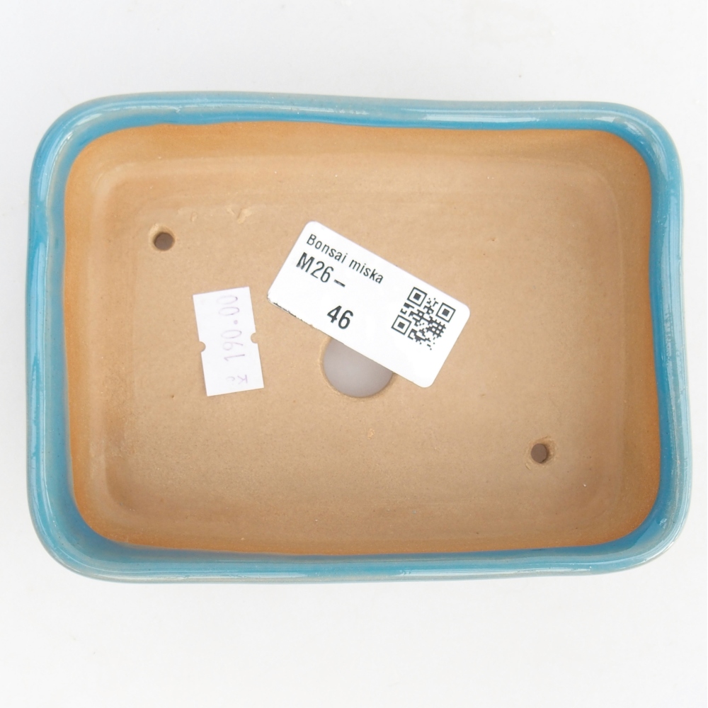 Bonsaischale aus Keramik 12,5 x 9,5 x 3,5 cm, Farbe blau