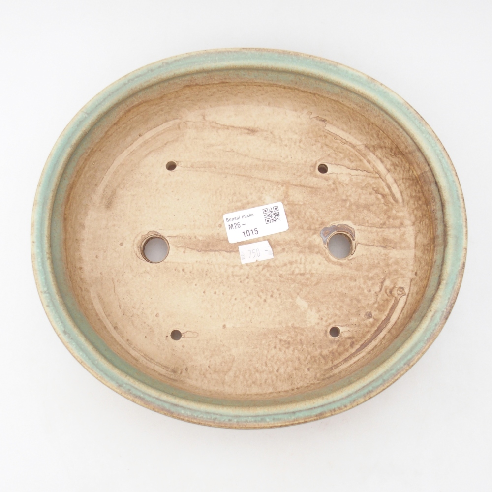 Bonsaischale aus Keramik 26 x 23,5 x 5,5 cm, grün