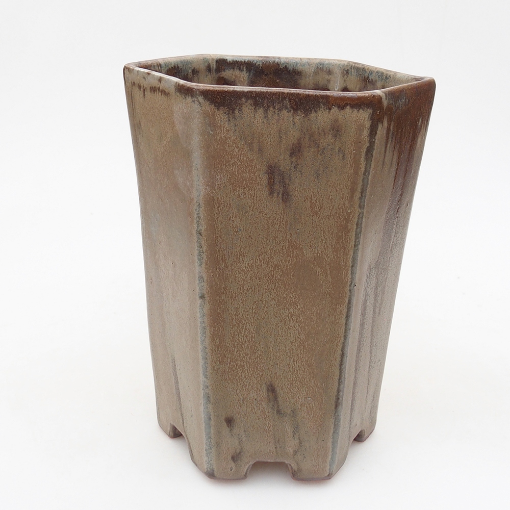 Bonsaischale aus Keramik 13 x 11,5 x 17 cm, grau