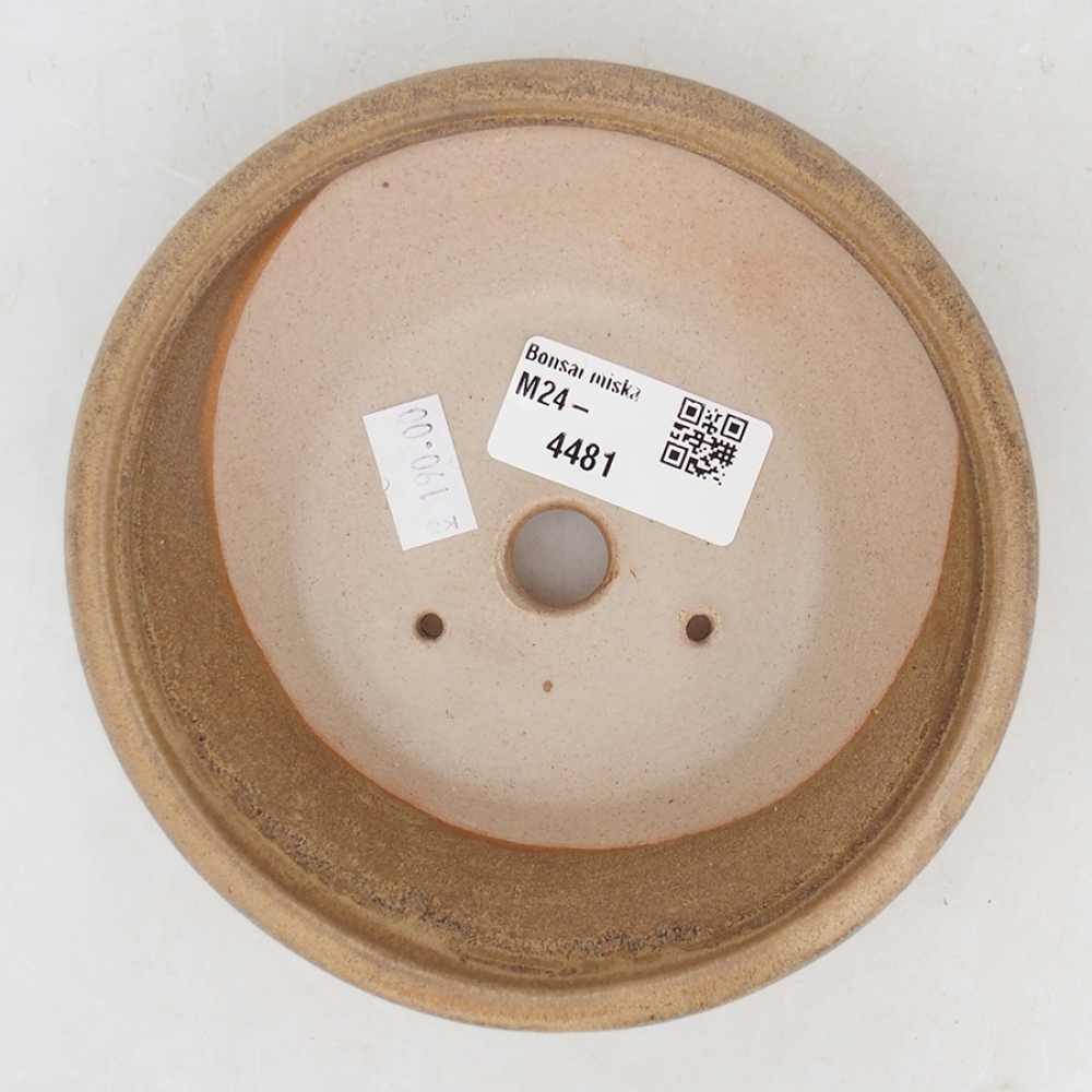 Bonsaischale aus Keramik 13,5 x 13,5 x 4,5 cm, Farbe beige