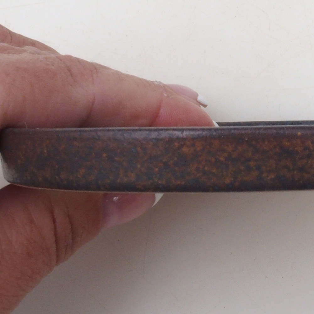 Runde Bonsai-Konsole D6-S - 10 x 10 x 1 cm - braun