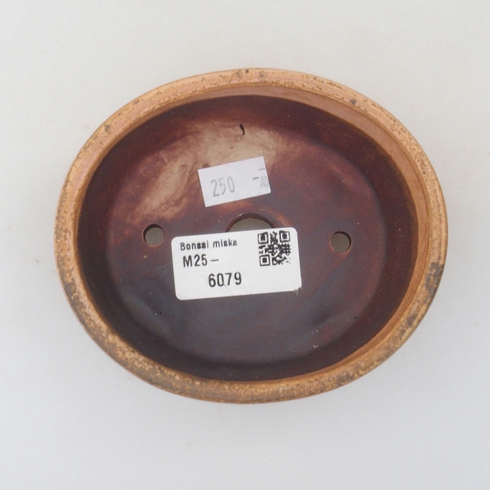 Bonsaischale aus Keramik 10 x 8,5 x 4 cm, braun