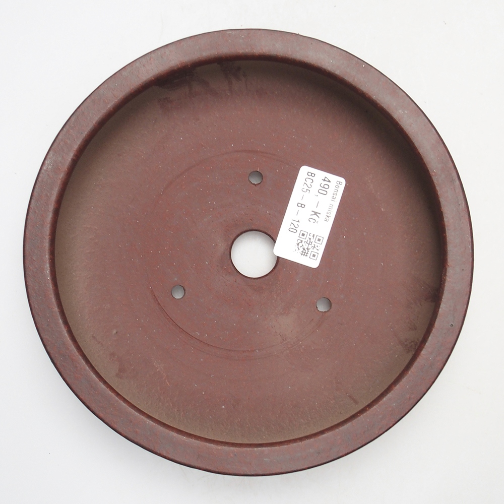 Schale 18 x 18 x 4 cm braun-rot