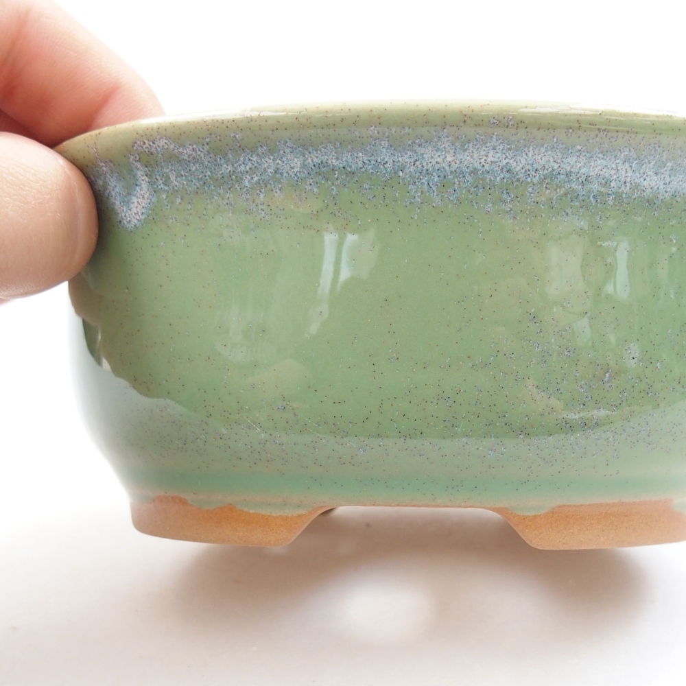 Bonsaischale aus Keramik 15,5 x 12 x 6 cm, Farbe blau