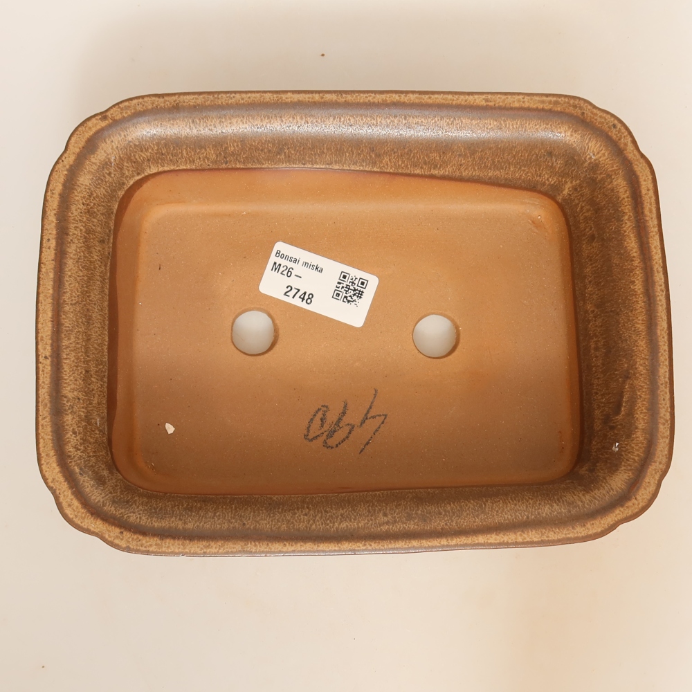 Keramikschale  20 x 15,5 x 5,5 cm, Farbe: braun