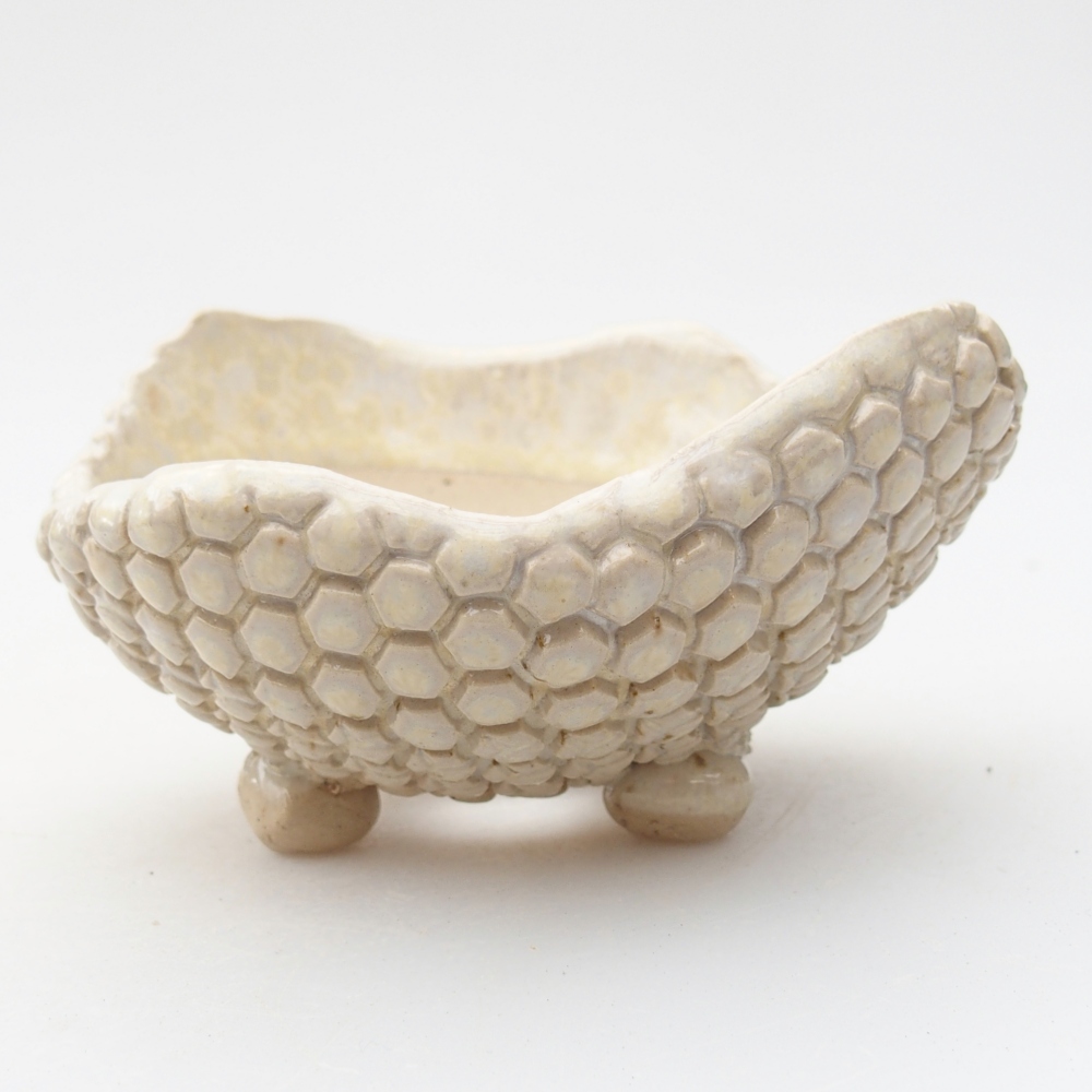 Keramikschale 8,5 x 8,5 x 5 cm , Farbe beige