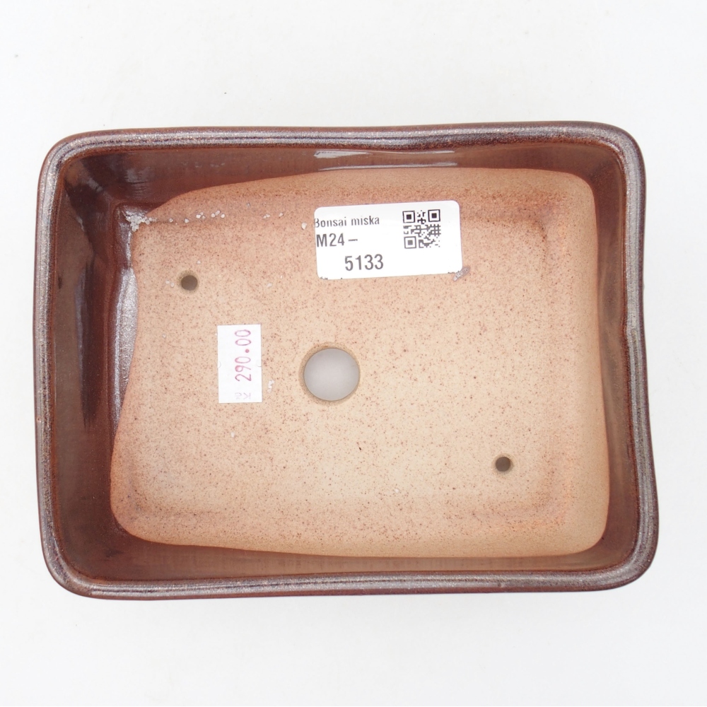 Bonsaischale aus Keramik 15 x 11 x 5,5 cm, braun