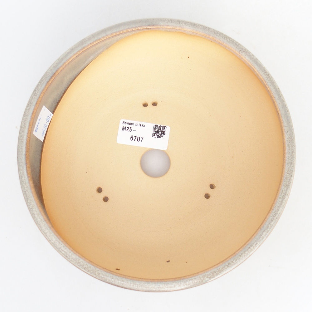 Bonsaischale aus Keramik 19 x 19 x 6,5 cm, grau