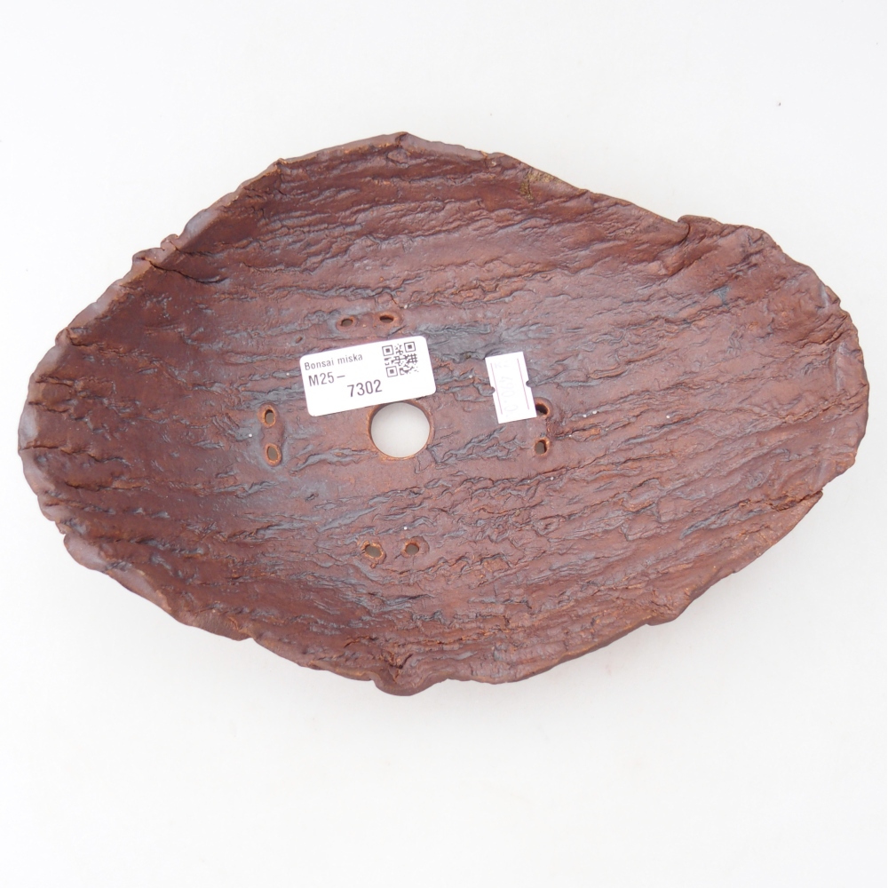 Keramikschale 23 x 16,5 x 6 cm , Farbe braun