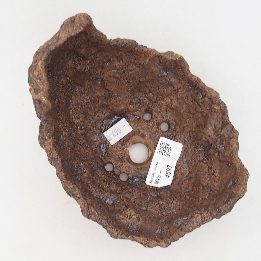 Keramikschale 14 x 14 x 13 cm , Farbe braun