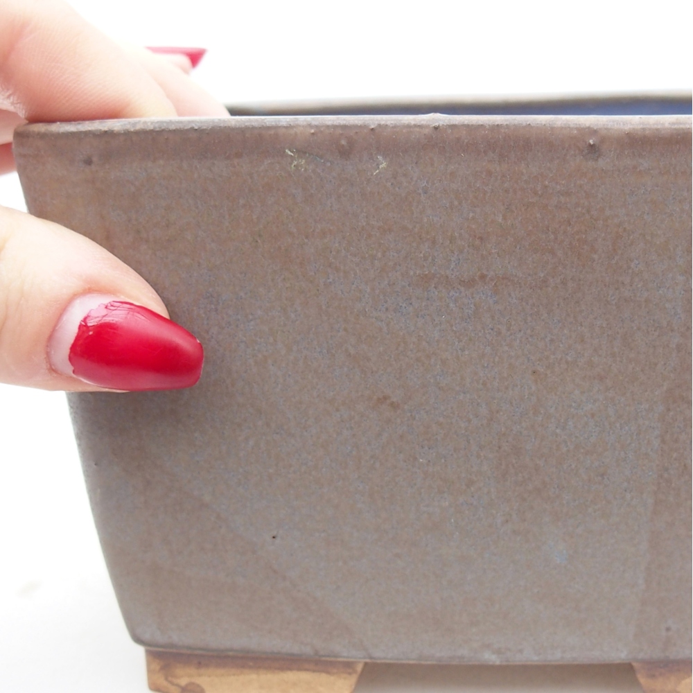 Bonsaischale aus Keramik 12,5 x 12,5 x 8 cm, Farbe blau