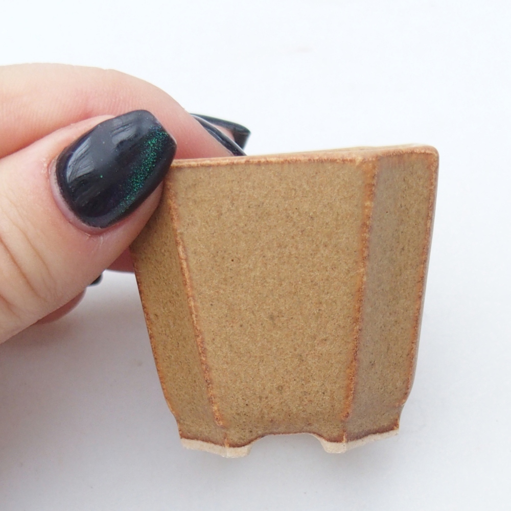 Mini-Bonsaischale 4,5 x 4,5 x 4 cm, braun