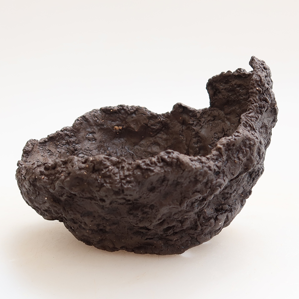 Keramikschale 9,5 x 8 x 8 cm, Farbe: braun