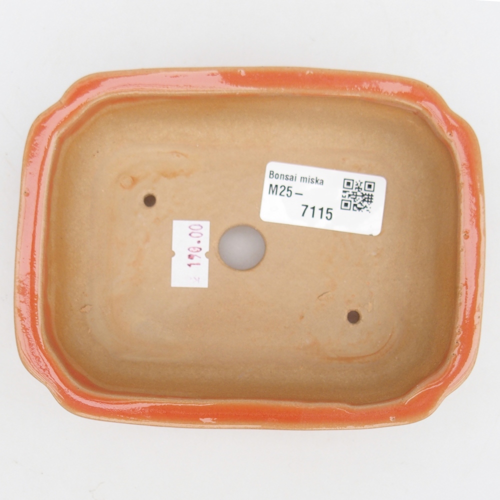 Bonsaischale aus Keramik 14 x 11 x 4 cm, orange