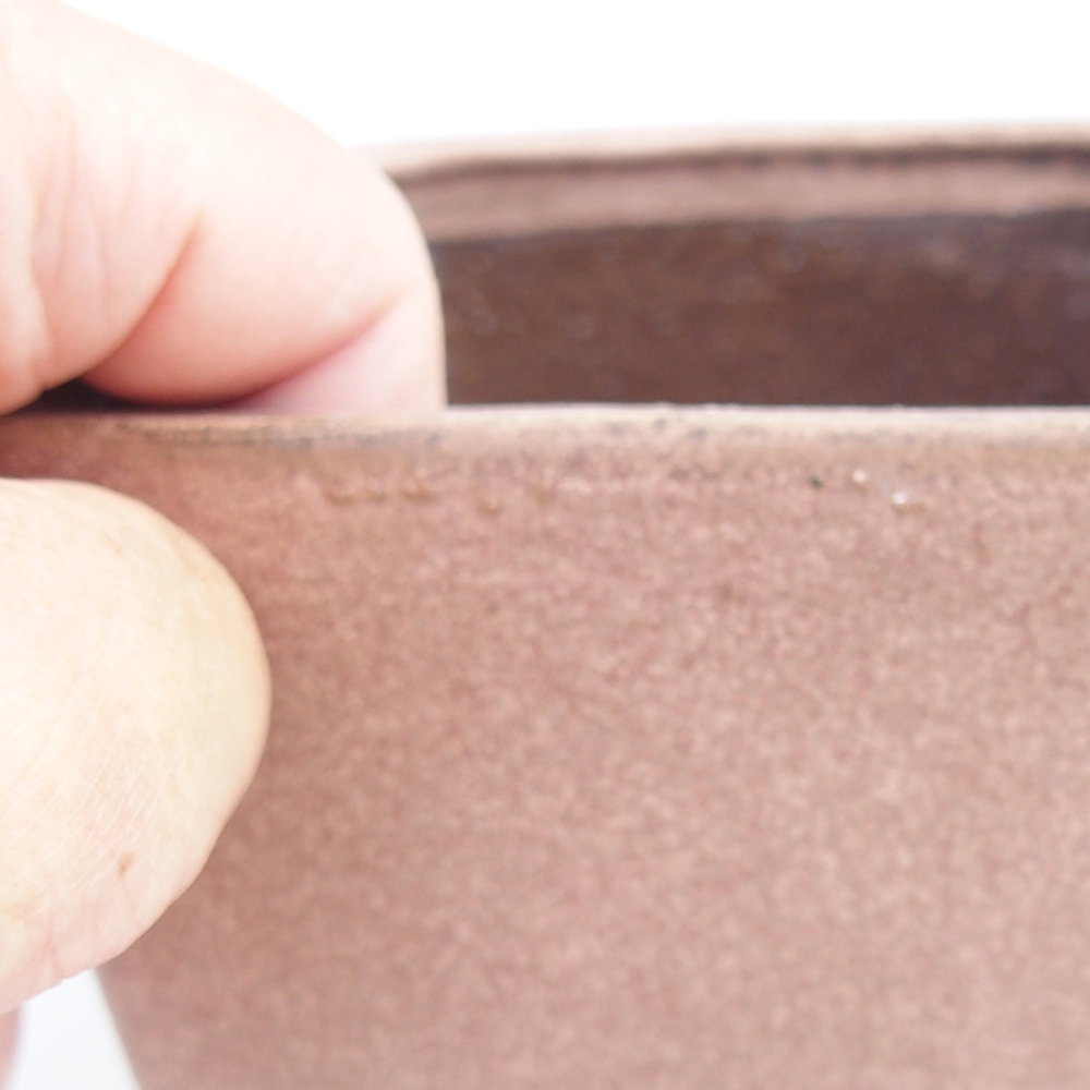 Bonsaischale aus Keramik 10,5 x 10,5 x 7 cm, rosa