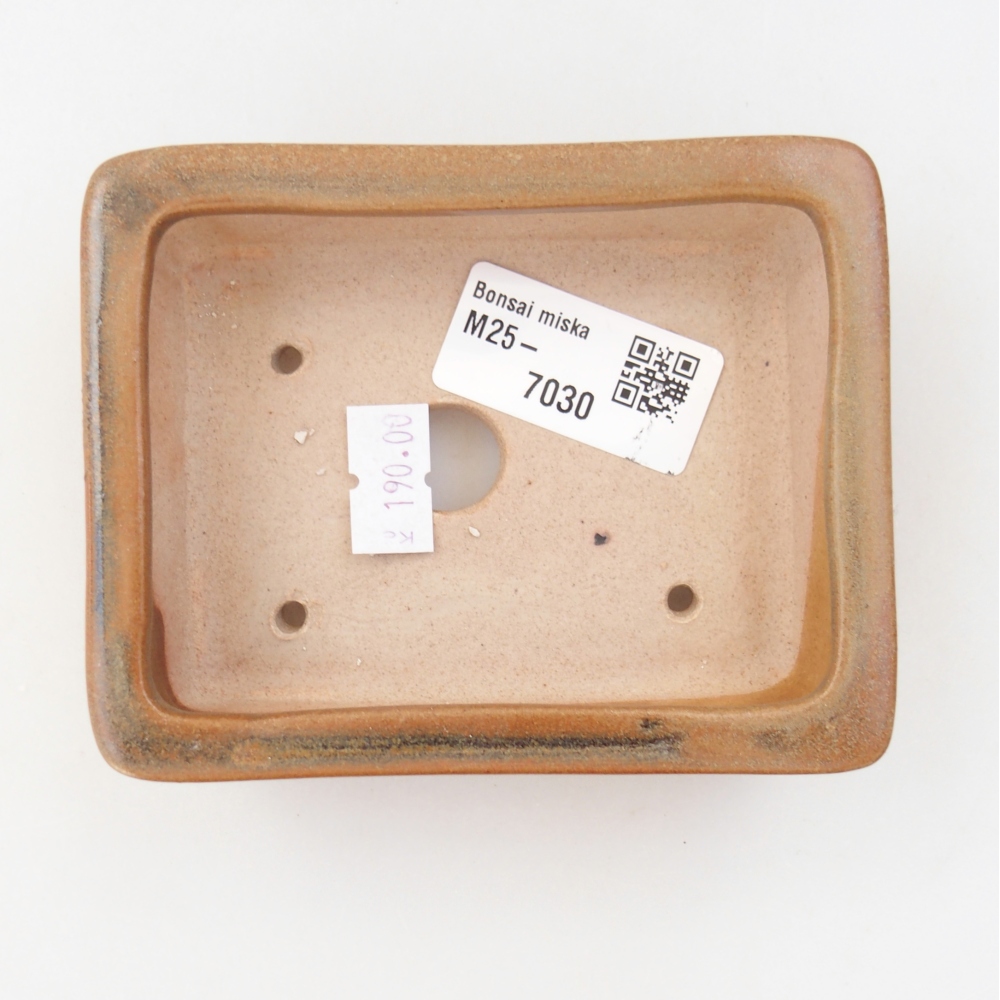 Bonsaischale aus Keramik 11 x 8,5 x 3,5 cm, braun