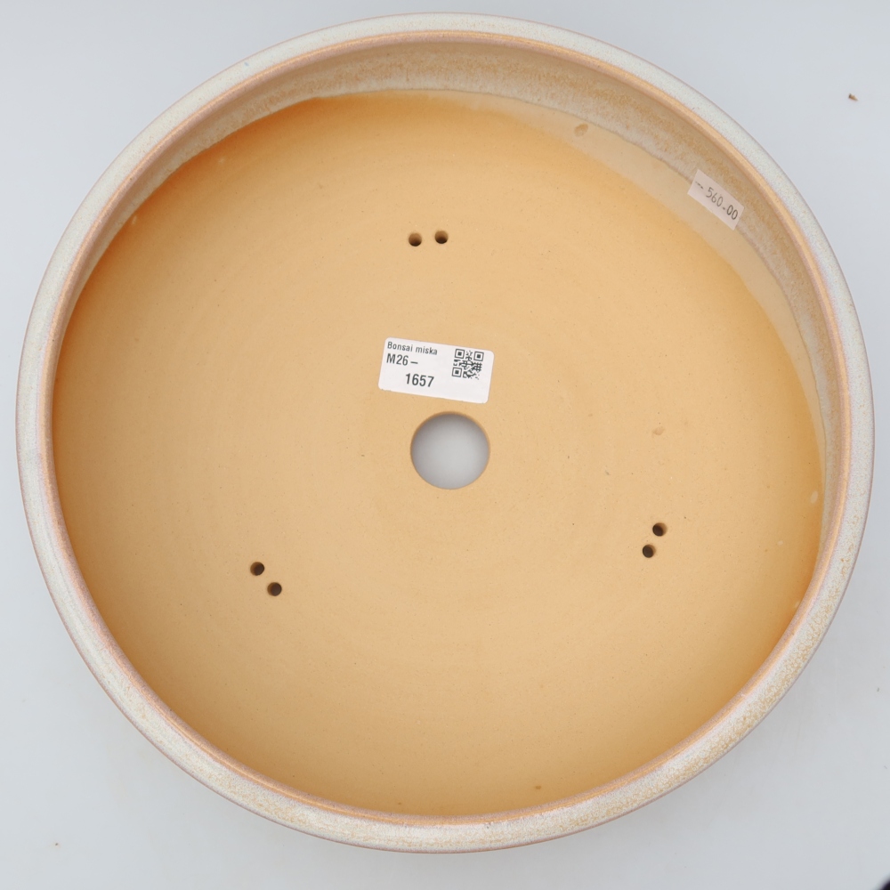 Bonsaischale aus Keramik 26,5 x 26,5 x 7,5 cm, Farbe beige