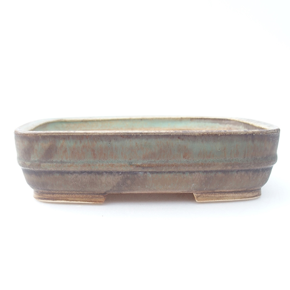 Bonsaischale aus Keramik 17,5 x 14 x 4,5 cm, grün