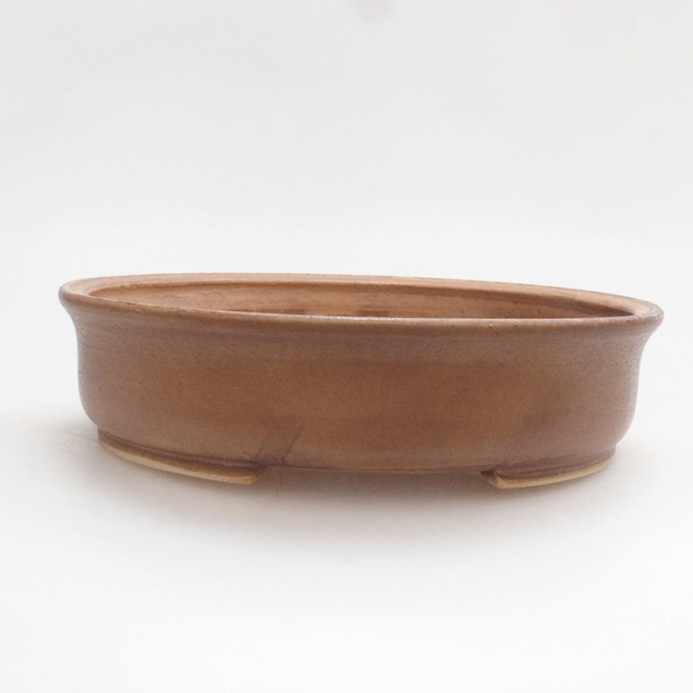 Bonsaischale aus Keramik 10 x 8,5 x 4 cm, braun