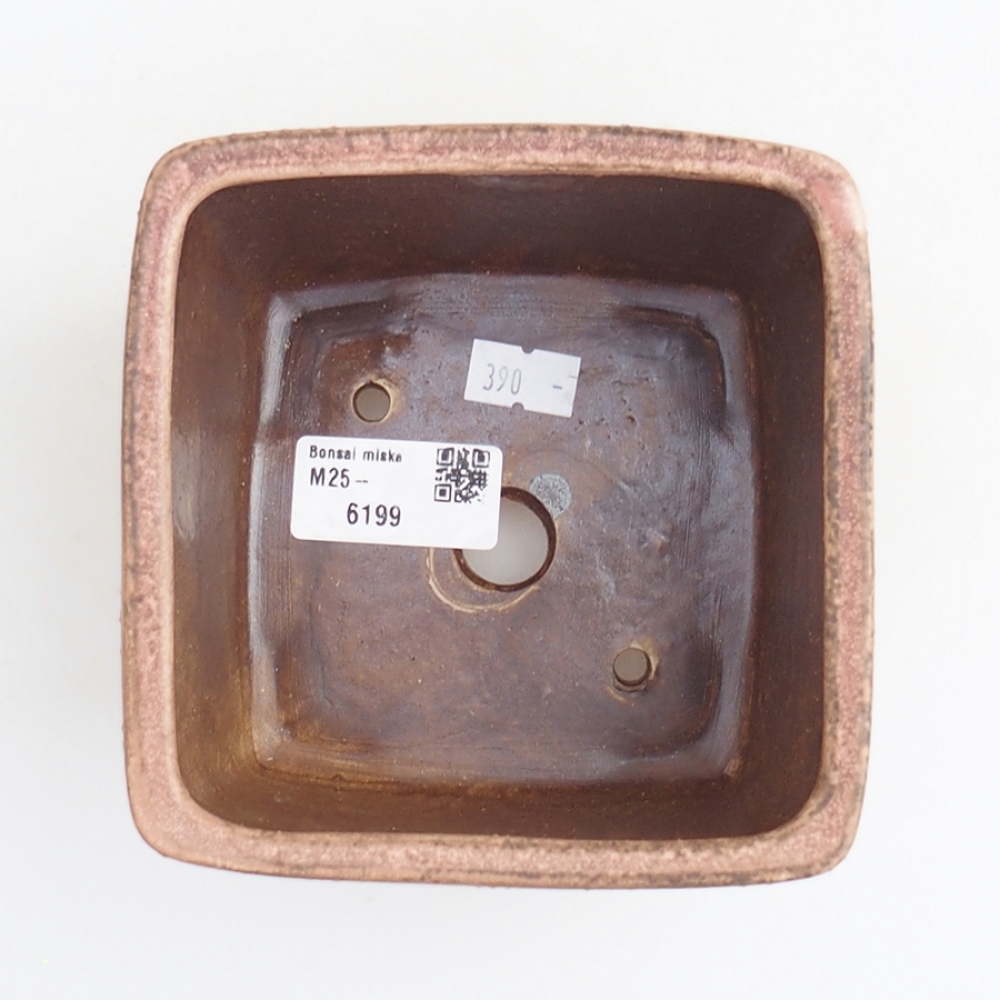 Bonsaischale aus Keramik 10,5 x 10,5 x 7 cm, rosa
