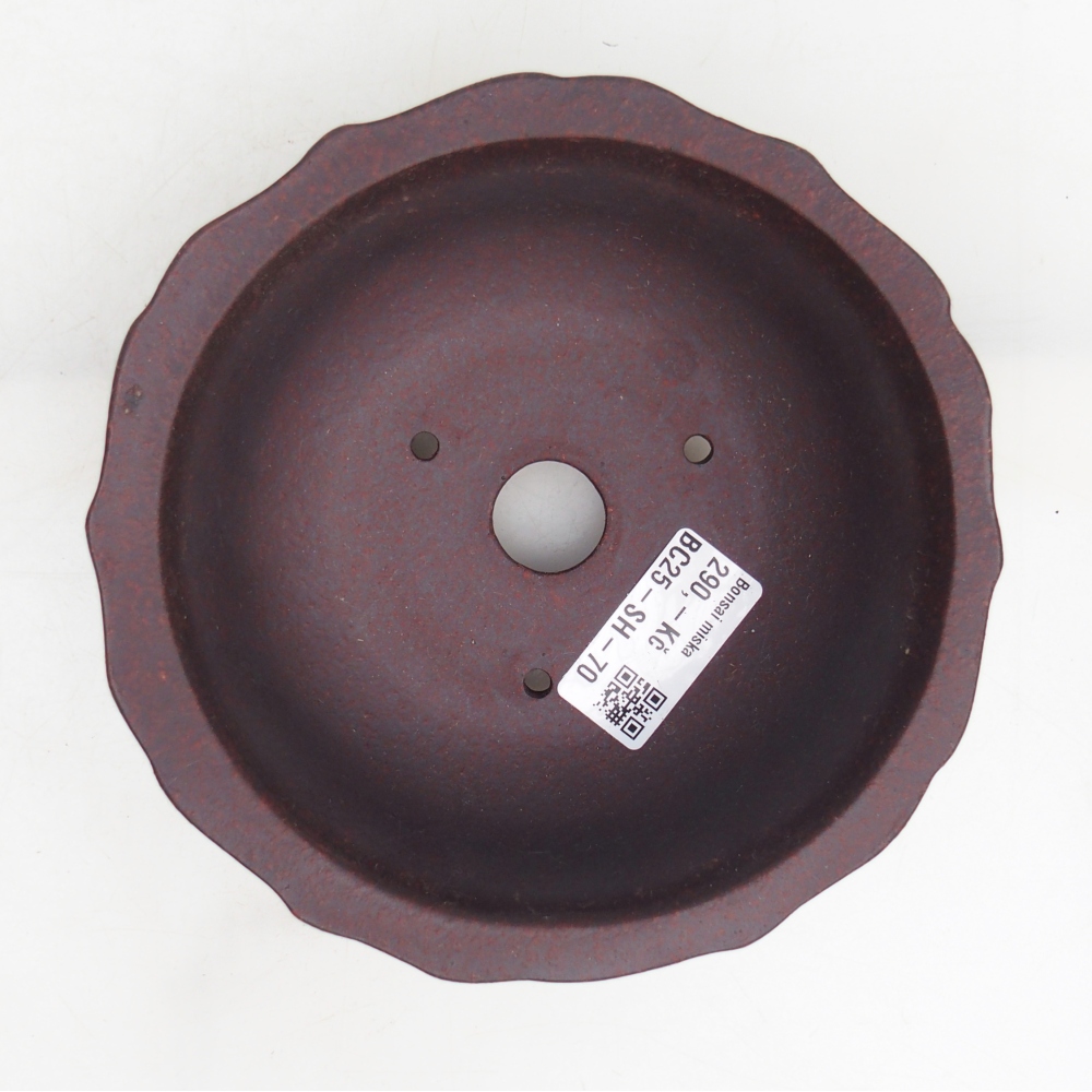 Bonsaischale aus Keramik 15 x 15 x 6,5 cm, braun