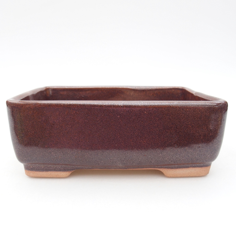 Bonsaischale aus Keramik 15 x 11 x 5,5 cm, braun