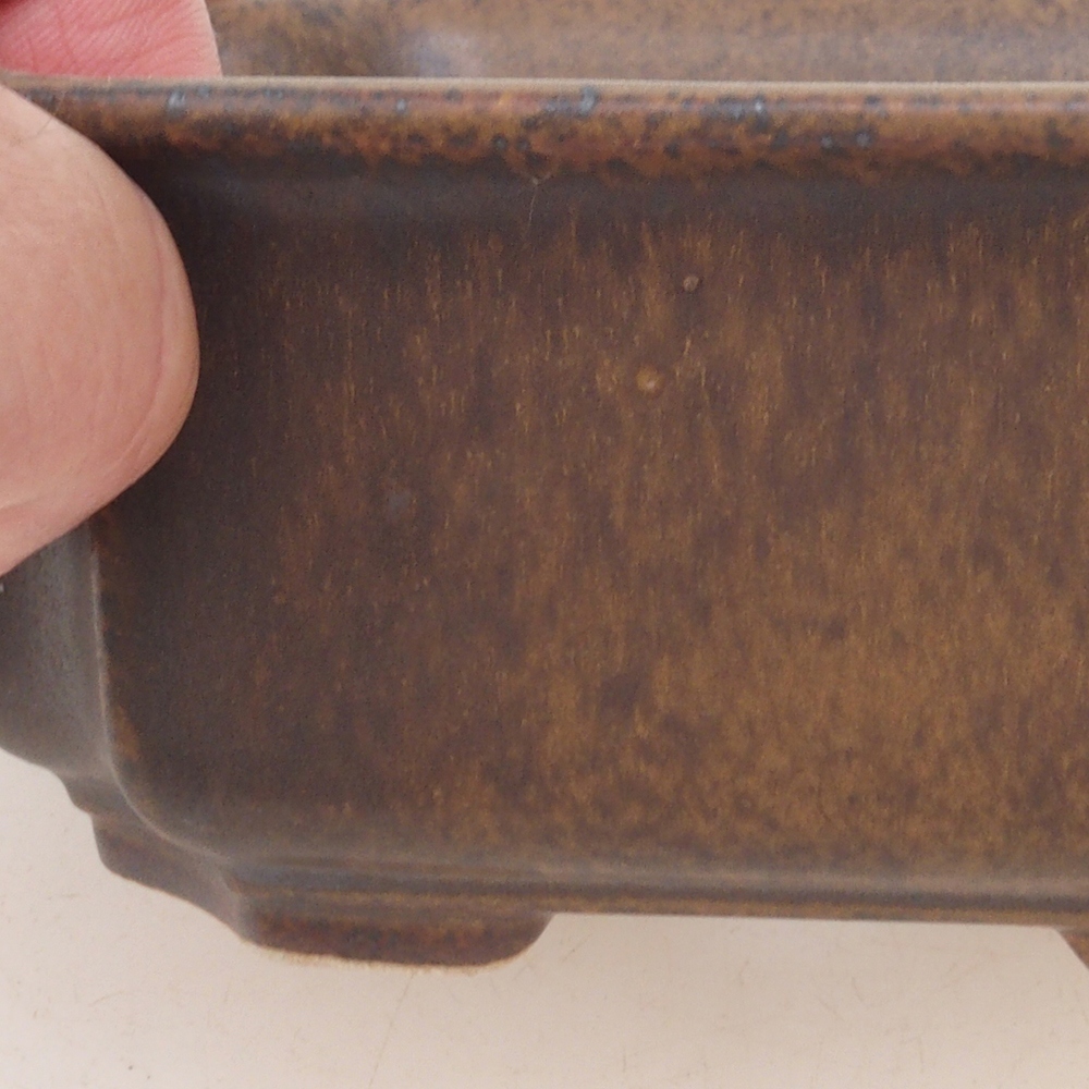 Bonsaischale H01 - 12 x 9 x 5 cm - braun