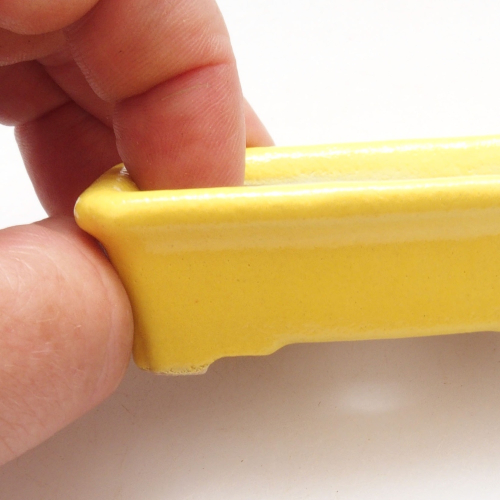 Bonsaischale aus Keramik 7 x 4,5 x 2 cm, gelb