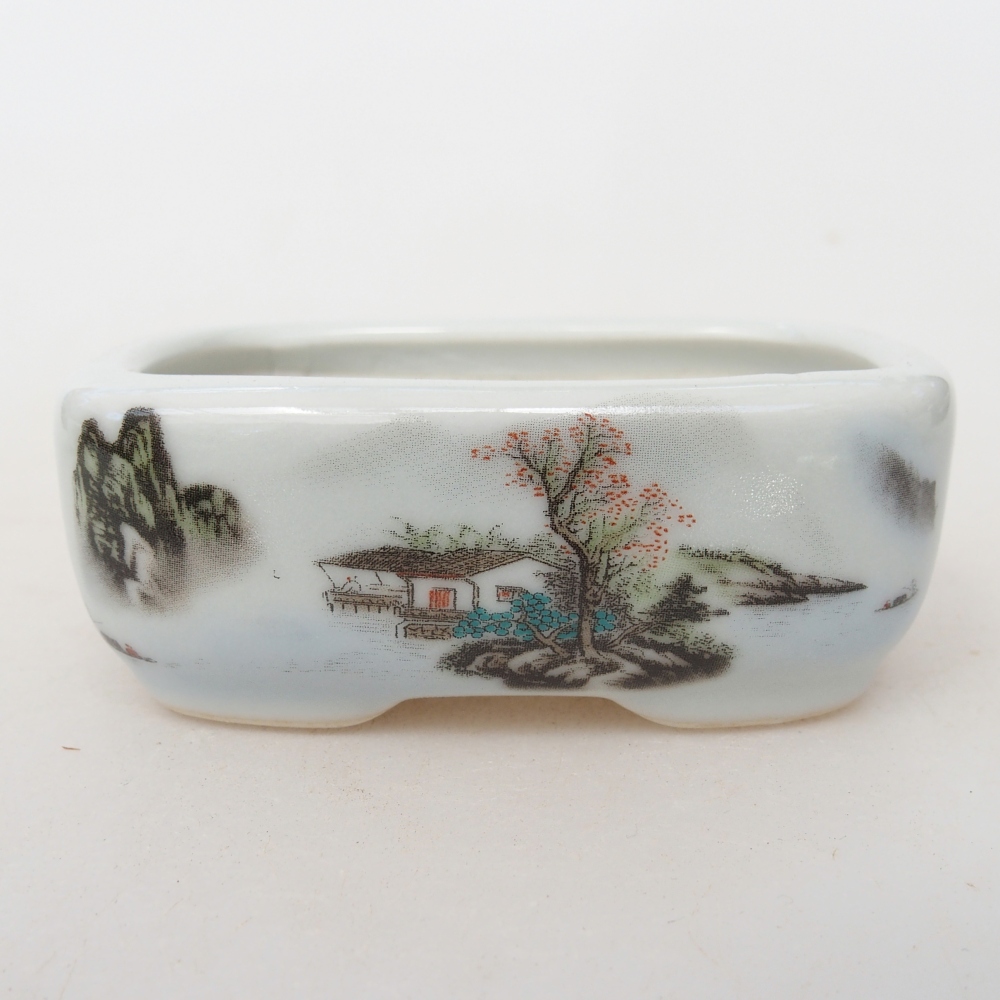 Mini-Bonsaischale 8 x 6 x 3 cm, weiß