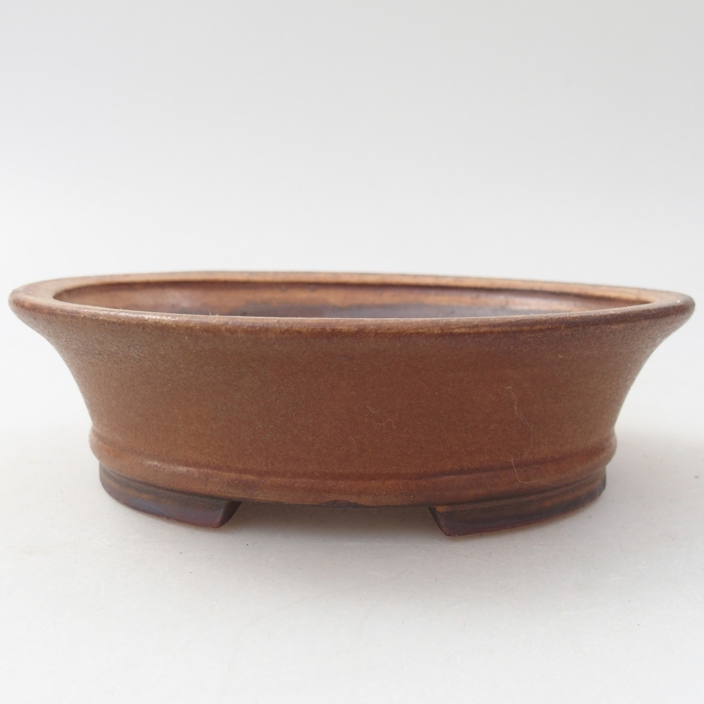 Bonsaischale aus Keramik 14 x 12,5 x 4 cm, braun