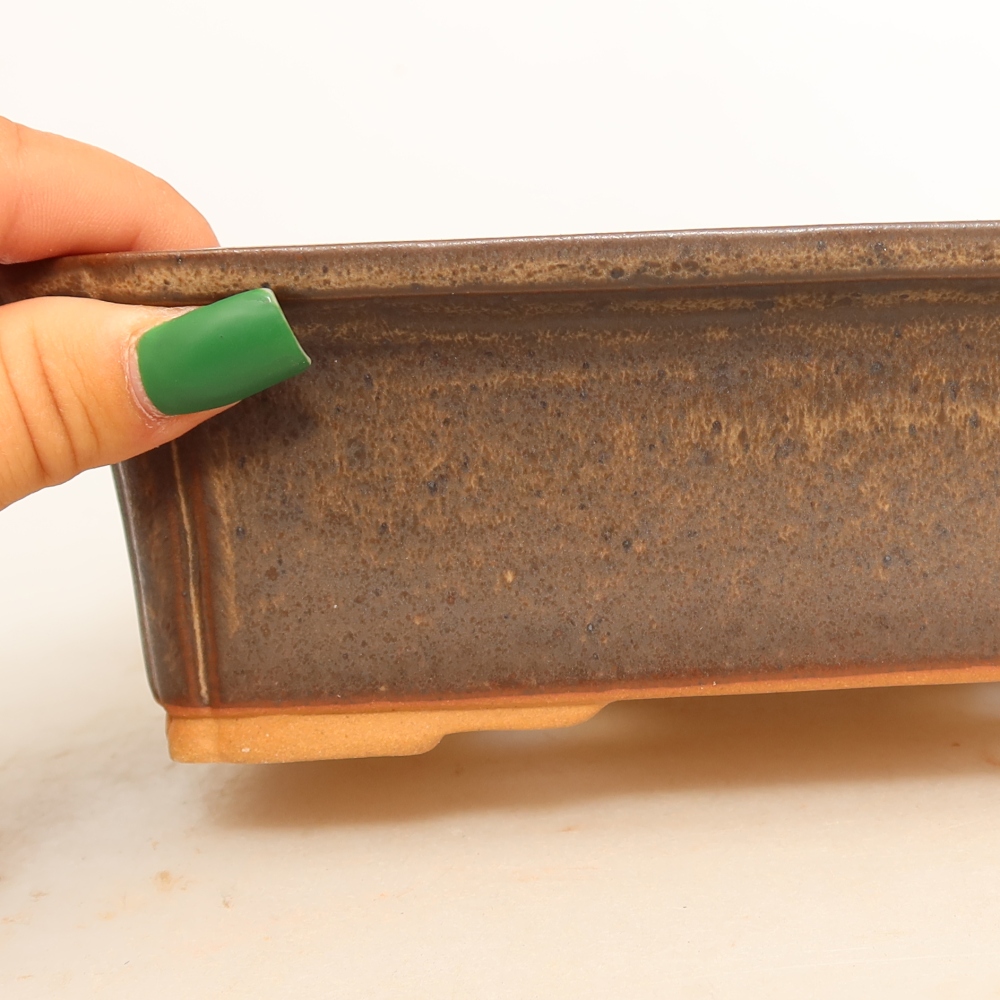Keramikschale  20 x 15,5 x 5,5 cm, Farbe: braun