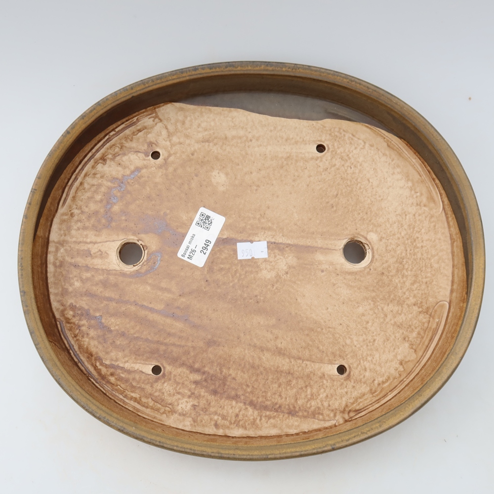 Keramik-Bonsai-Schale 31 x 27 x 4,5 cm, Farbe: braun