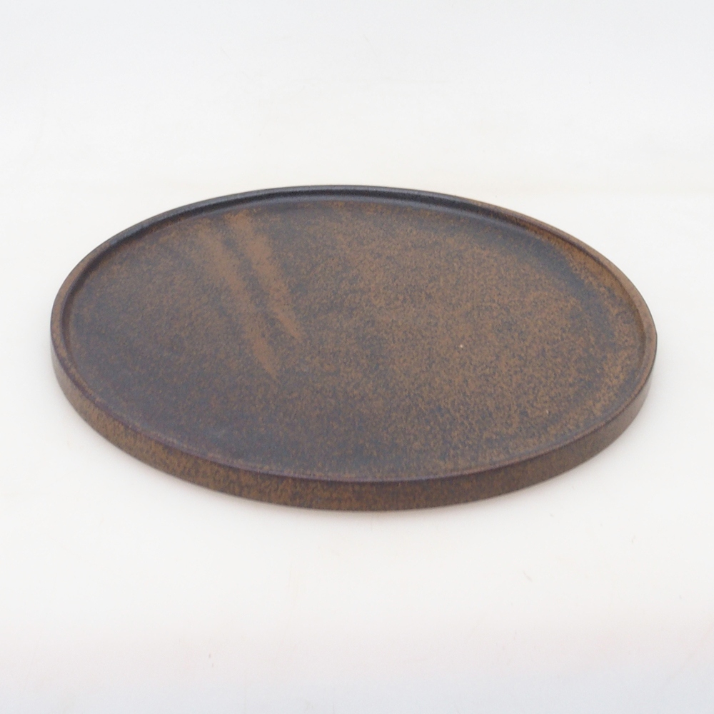 Runde Bonsai-Konsole D7-S - 16 x 16 x 1 cm - braun