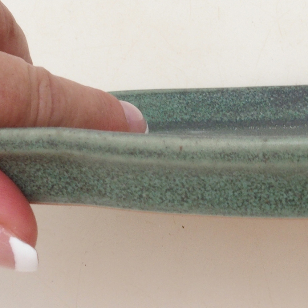 Keramische Untertasse H75 - 18,5 x 13 x 1,5 cm - grün