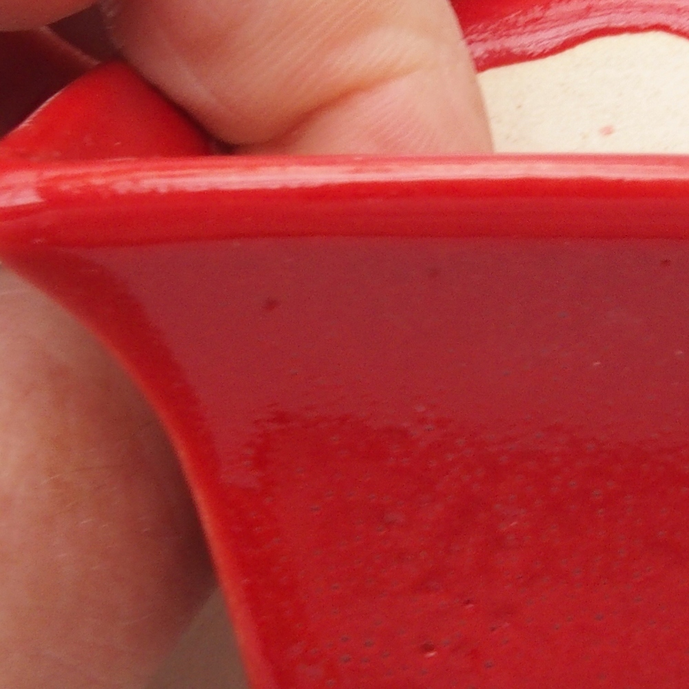 Mini-Bonsaischale 5,5 x 5,5 x 3,5 cm, Farbe rot