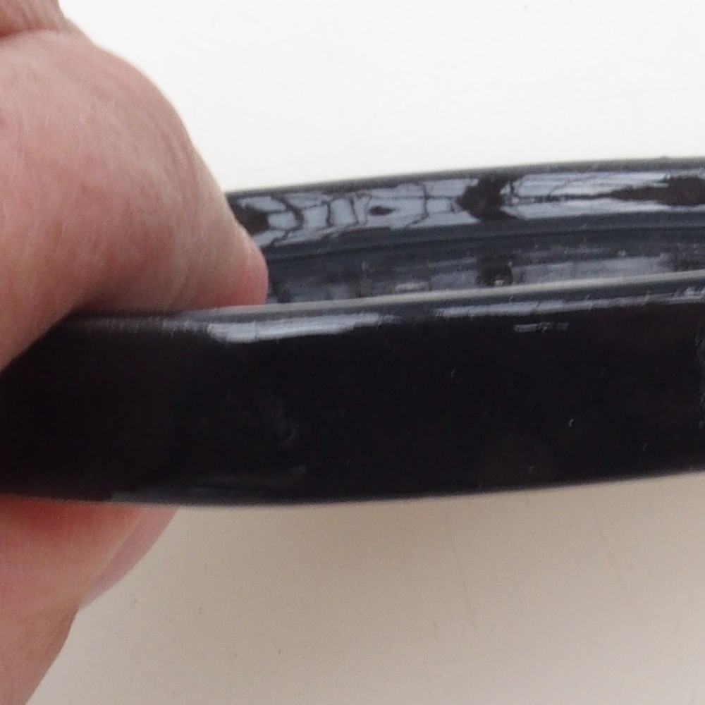 Runde Bonsai-Konsole D6-S - 10 x 10 x 1 cm - schwarz