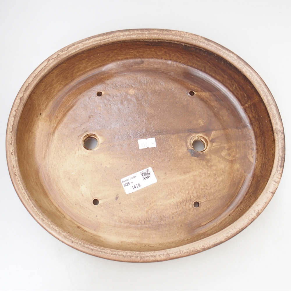 Bonsaischale aus Keramik 31,5 x 27,5 x 6 cm, Farbe beige