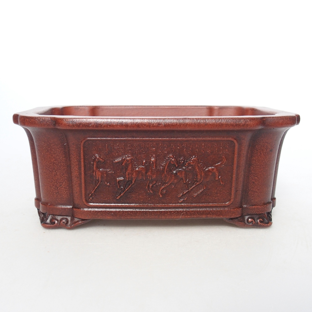 Schale 17,5 x 13 x 7 cm braun