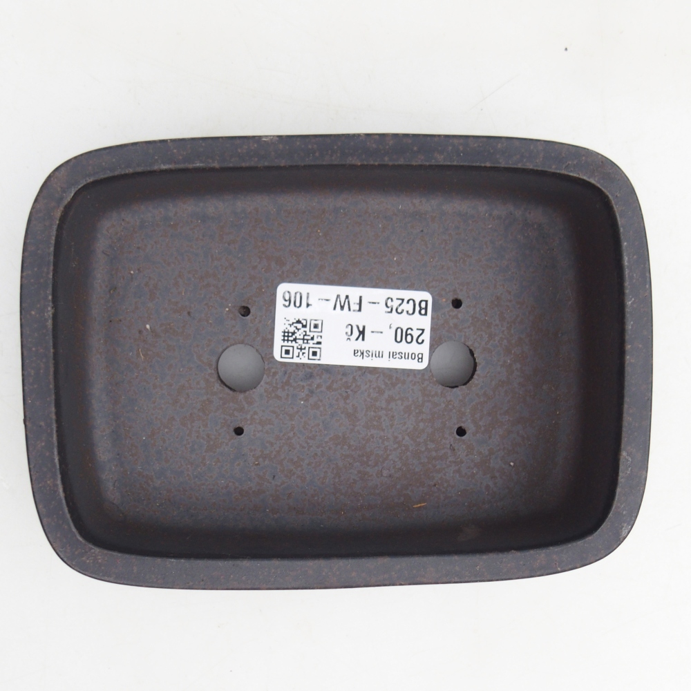 Bonsaischale aus Keramik 14,5 x 10,5 x 4 cm, Farbe bräunlich ocker