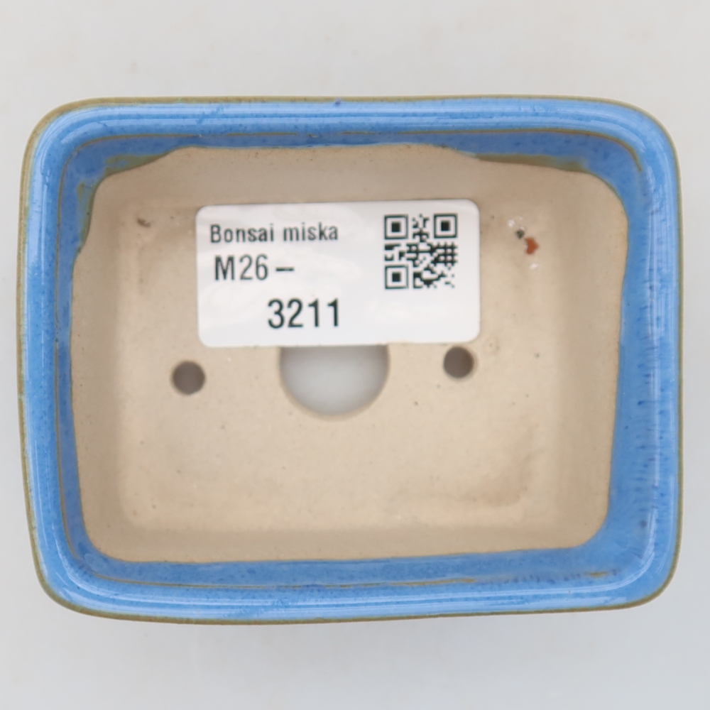 Keramik-Bonsai-Schale 8 × 6,5 × 3,5 cm, Farbe: Blau