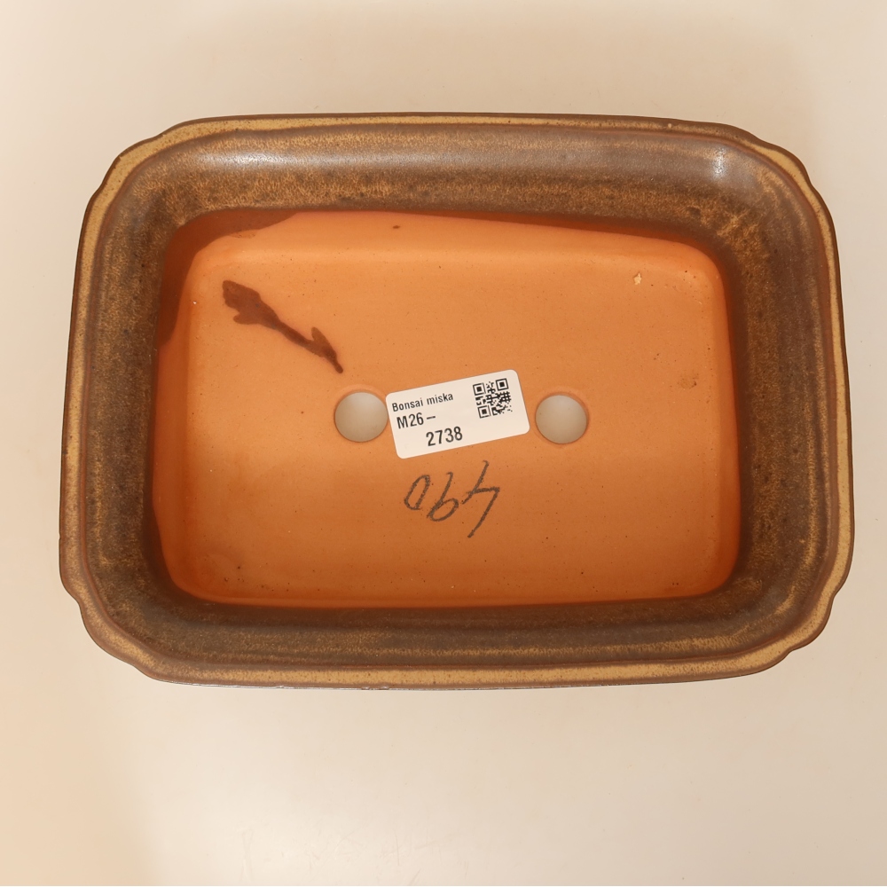 Keramikschale  20 x 15,5 x 5,5 cm, Farbe: braun