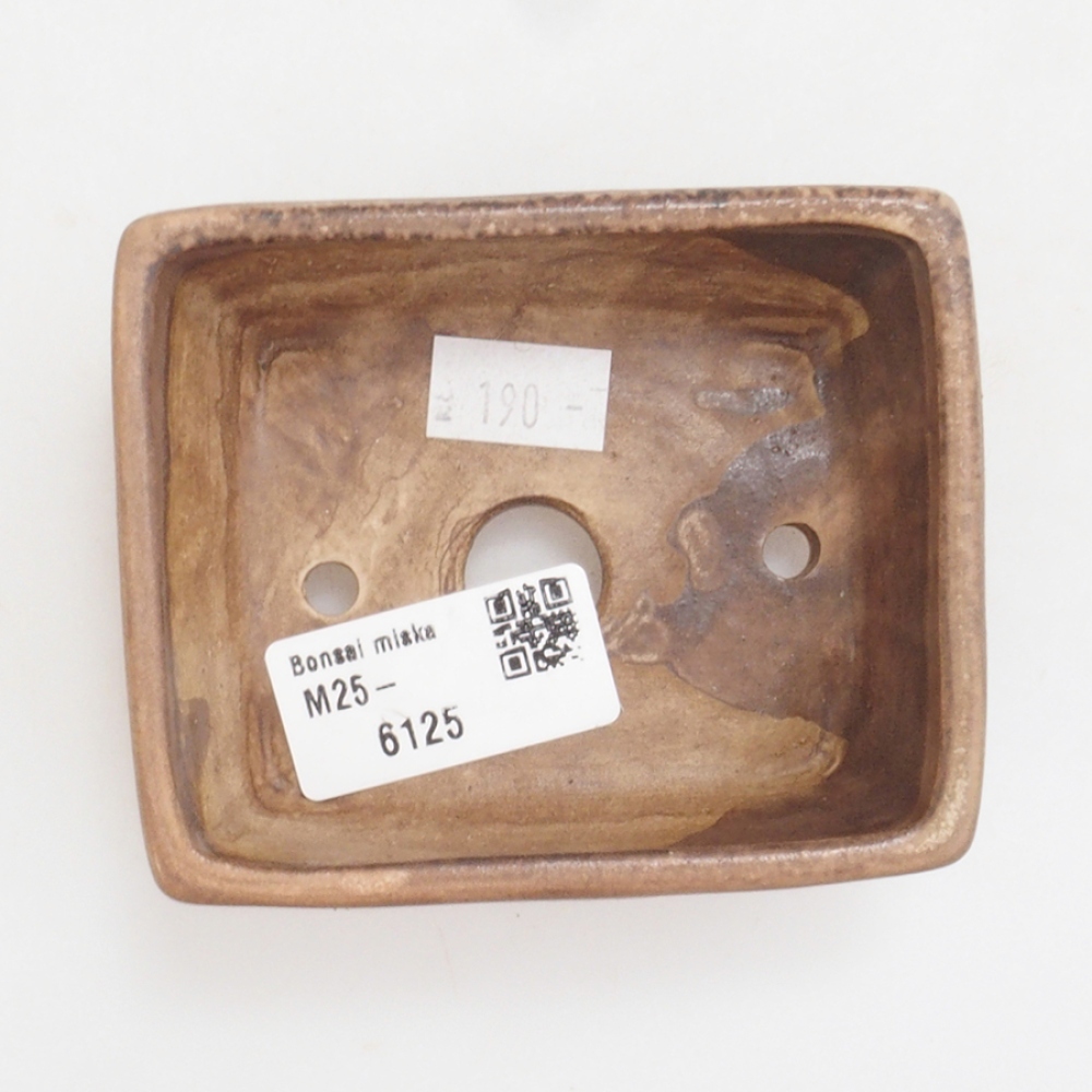 Bonsaischale aus Keramik 10 x 8,5 x 4 cm, braun